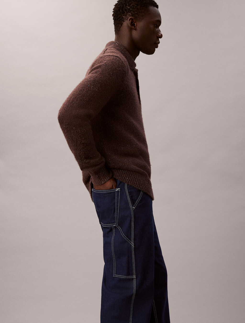 Denim Darted Carpenter Jeans, SHURIKEN RINSE, hi-res