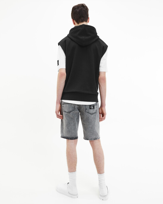 Monogram Badge Sleeveless Hoodie