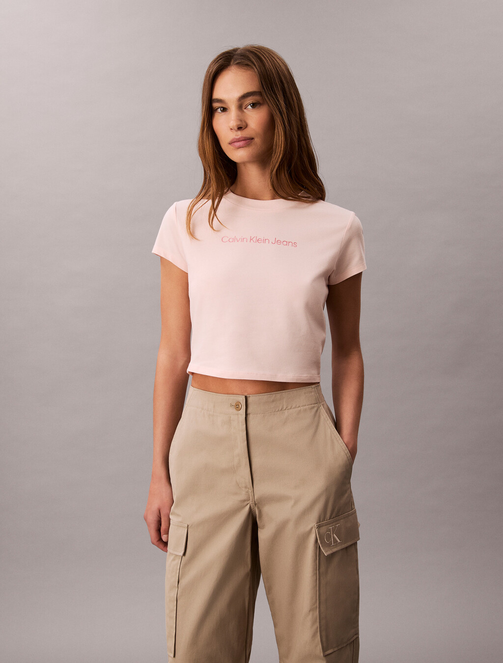 Institutional Baby Tee, Cloud Pink, hi-res