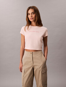 Institutional Baby Tee, Cloud Pink, hi-res