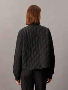 Relaxed Quilted Bomber Jacket, Ck Black, hi-res