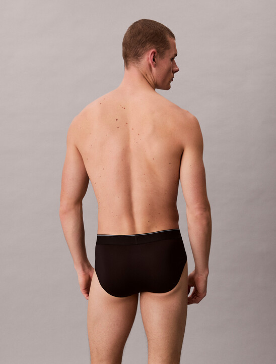 Graphic Monogram Microfiber Stretch Hip Brief