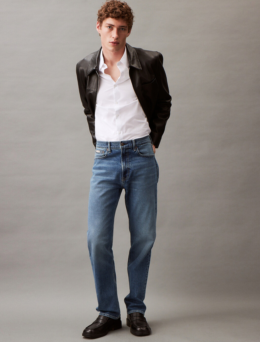 Standard Straight Fit Tinted Stone Jeans, TINTED CK STONE, hi-res
