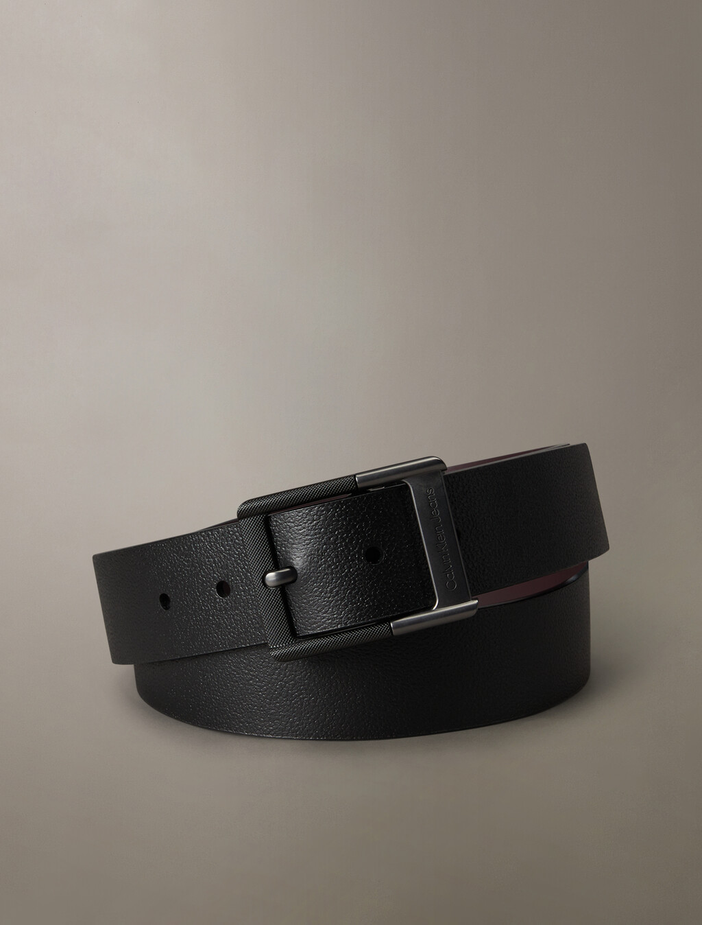 CK Plaque Reversible Belt 38mm, Black/Bitter Brown, hi-res