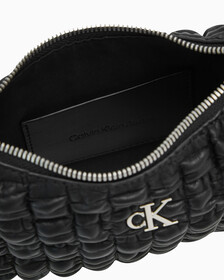 CKJ Crescent Handbag, BLACK, hi-res