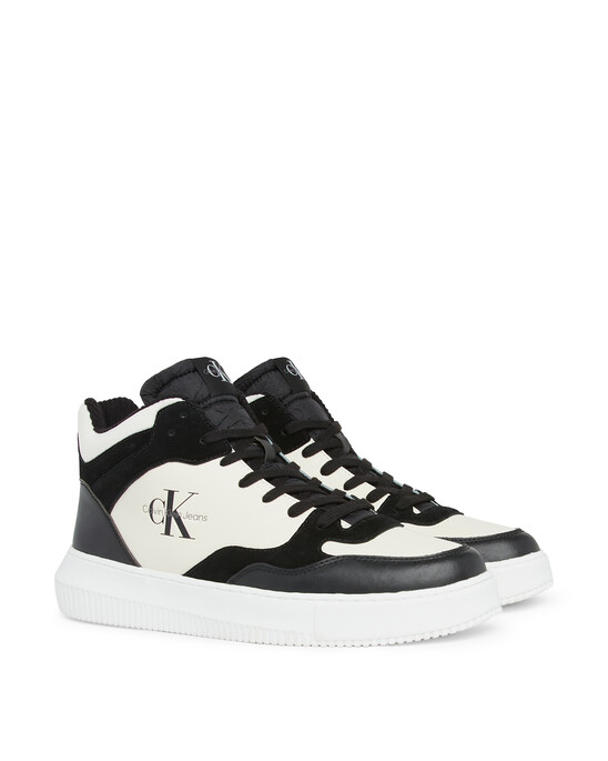 Leather High-Top Trainers