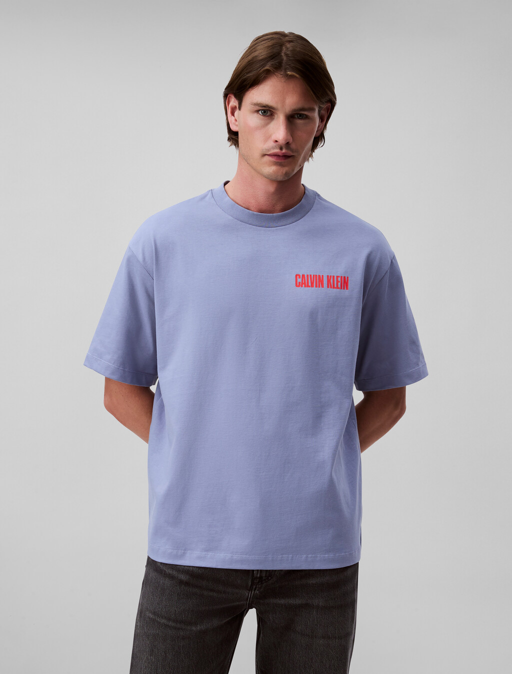 Calvin Klein Logo Print Tee, Tempest, hi-res