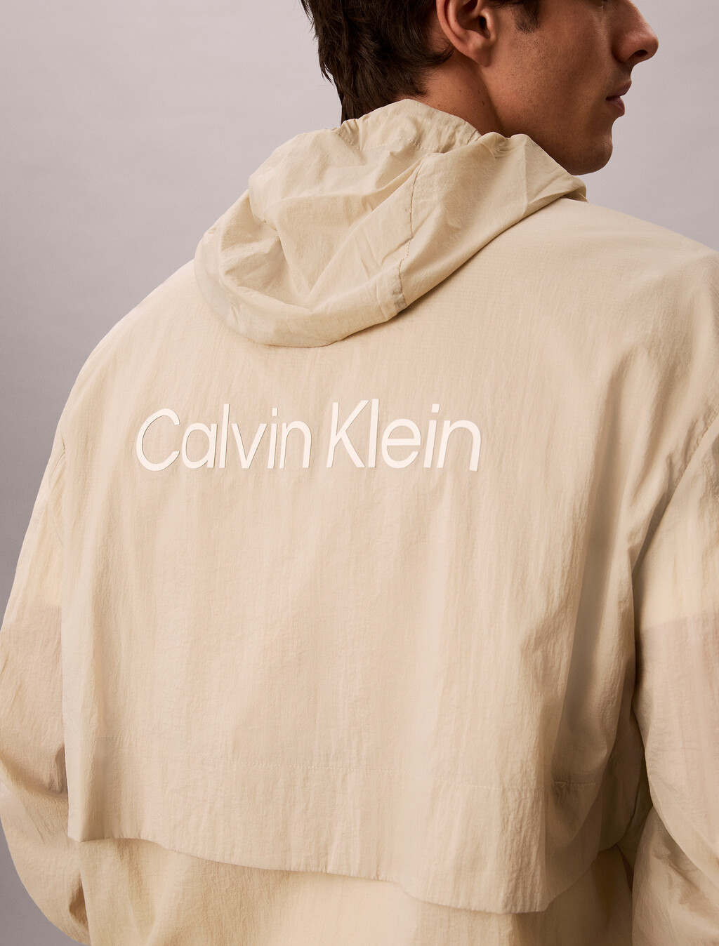 Lightweight Packable Nylon Windbreaker, Plaza Taupe, hi-res