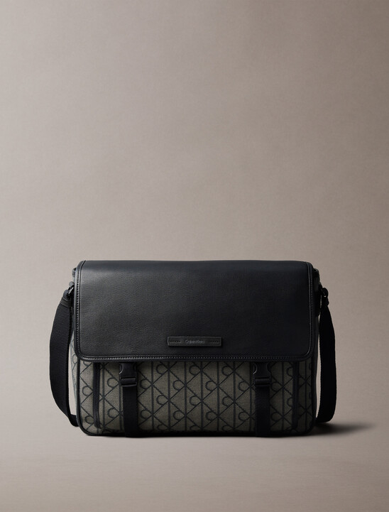 Emblem Logo Jacquard Messenger Bag