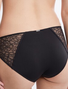 Lace Bikini Briefs, Black, hi-res