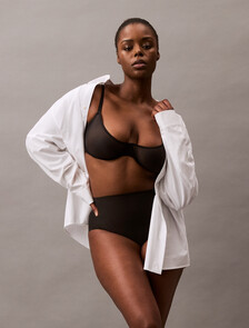 Stay-Put Mesh Brief, Black, hi-res