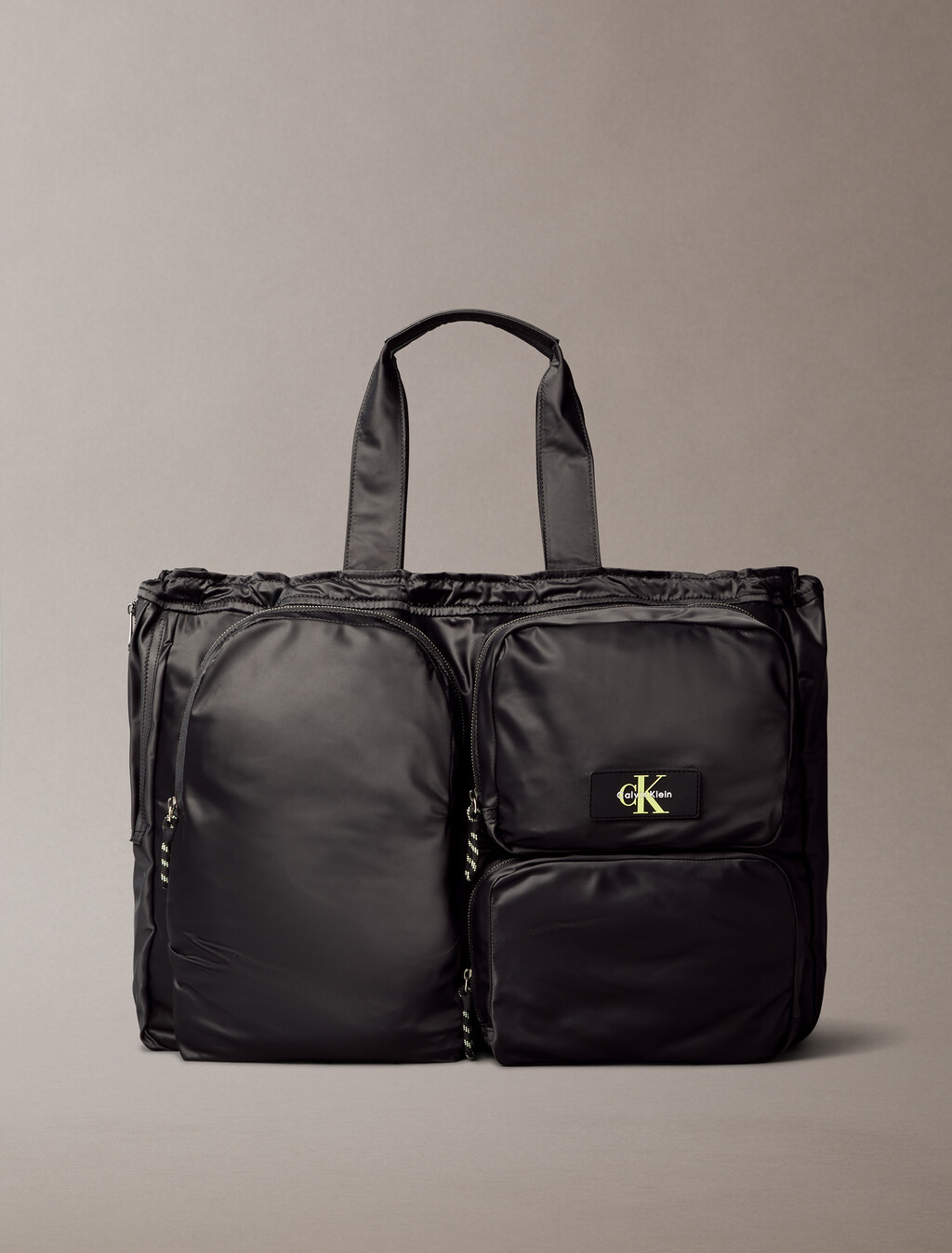 Tech Utility Tote, Black/Wild Lime, hi-res