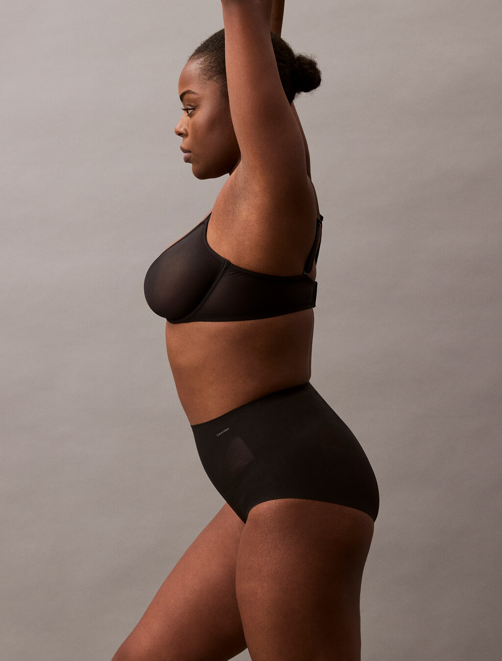Stay-Put Mesh Brief, Black, hi-res