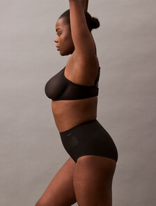 Stay-Put Mesh Brief, Black, hi-res