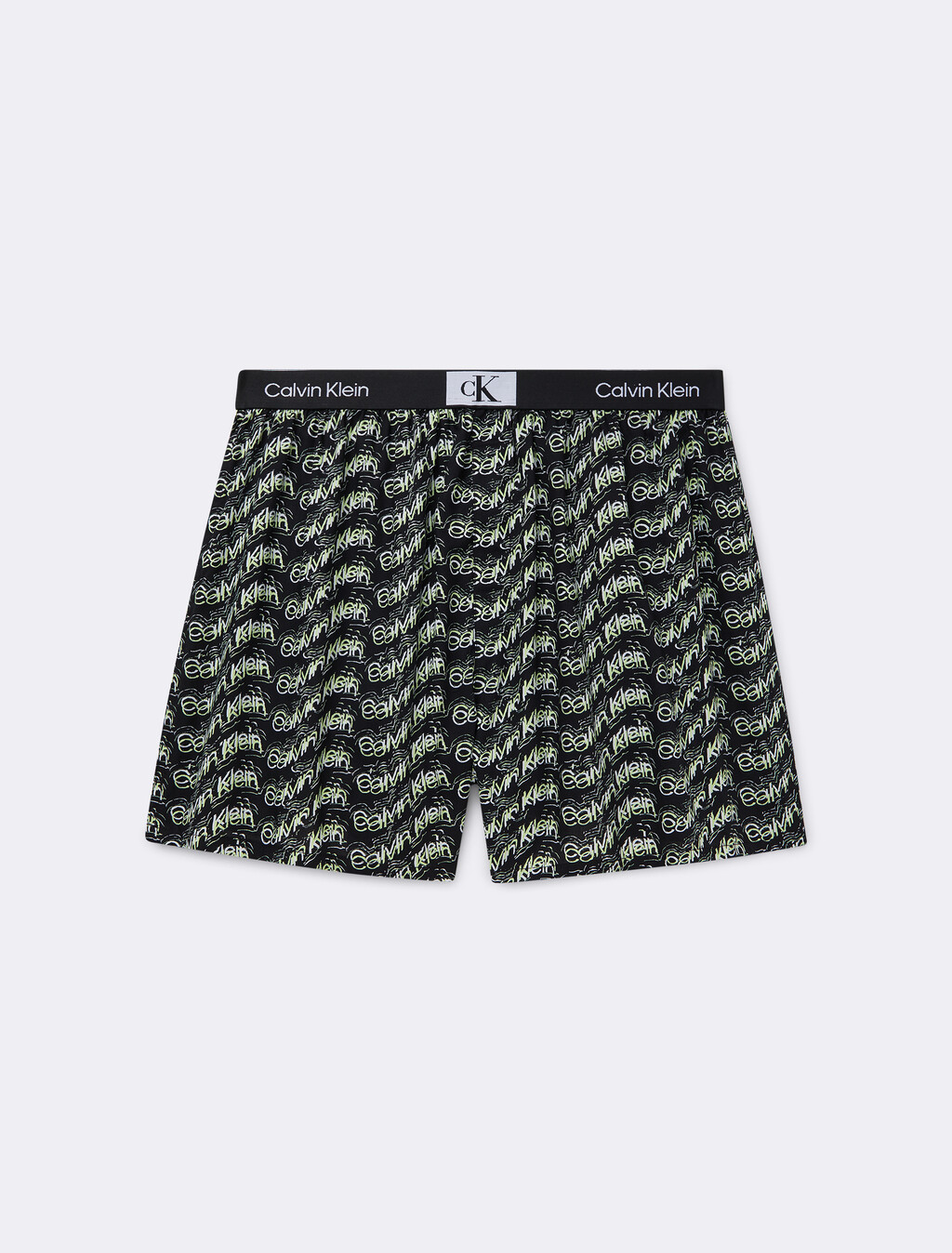 Calvin Klein 1996 Woven Cotton Boxers, PRINT BLACK, hi-res