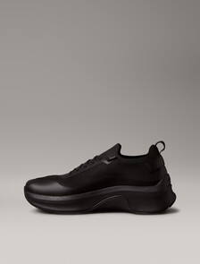 Mesh Chunky Runner Sock Trainers, Triple Black, hi-res