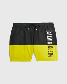 Intense Power Medium Drawstring Swim Shorts, Lemonade Yellow, hi-res