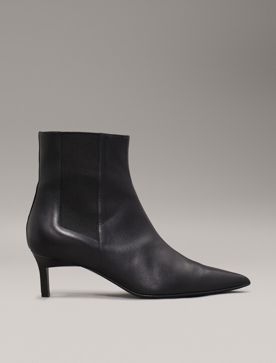 Leather Heeled Chelsea Boots