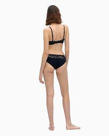 Seductive Comfort Lotus Floral Lifting Demi Bra, BLACK, hi-res