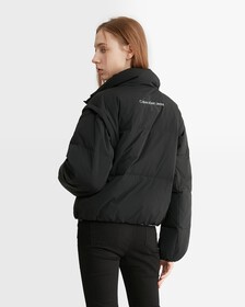 Feminine Detailing Lightweight Down Jacket, Ck Black, hi-res