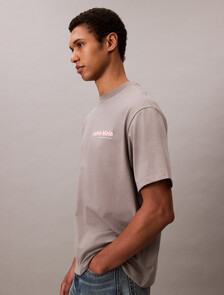 Calvin Klein Logo Relaxed Tee, Steeple Gray, hi-res
