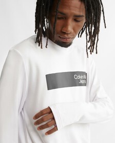 Reimagine Color Block Institutional Long Sleeve Tee, Bright White, hi-res