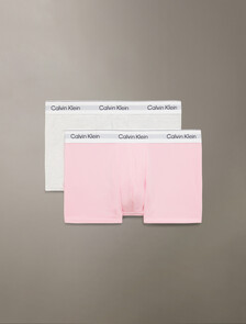Icon Cotton Stretch Trunks 2 Pack, snow heather/ buff pink, hi-res