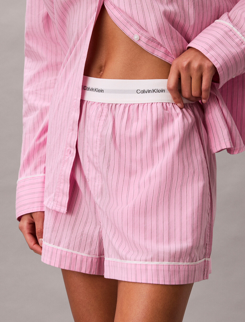 V-Day Shorts - Cotton Poplin, 19471 TRAIL STRIPE+PINK ESSENCE, hi-res