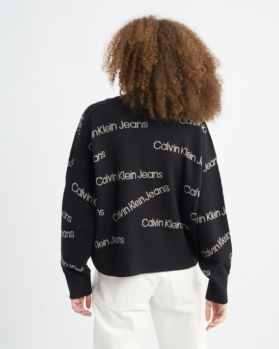 All Over Logo Cardigan