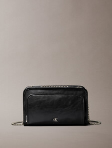 Chain Double Zip Bag, Black, hi-res