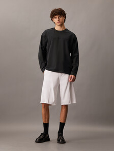 Institutional Logo Long Sleeve Tee, Ck Black, hi-res