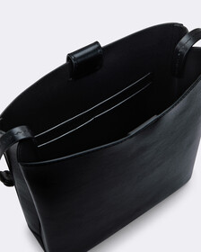 Line Leather Crossbody Bag, Black Beauty, hi-res