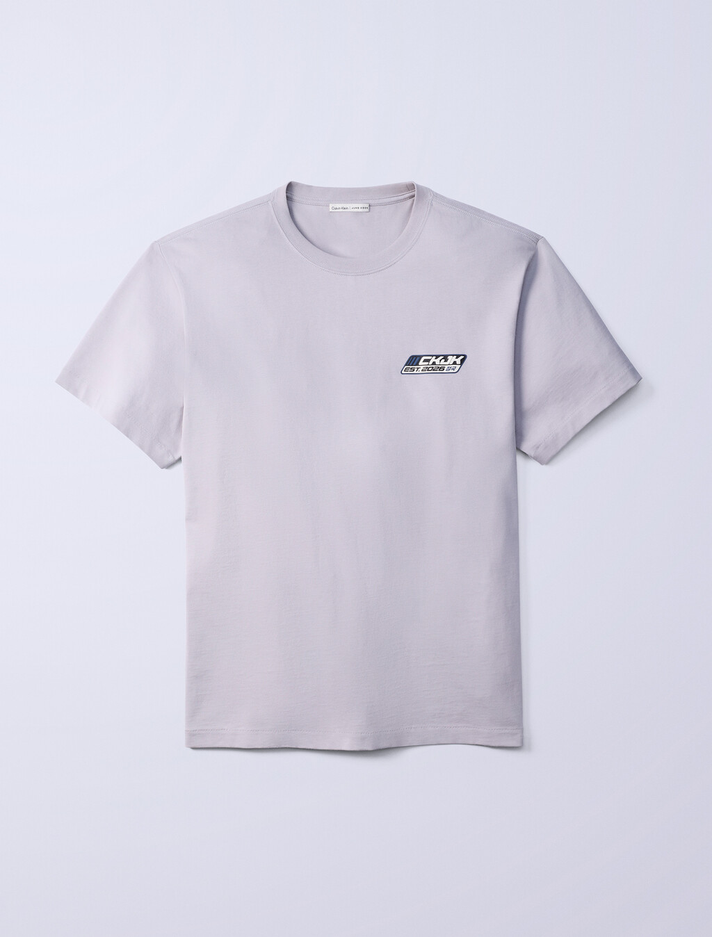 Jung Kook for Calvin Klein Logo Badge Relaxed T-Shirt, Sterling, hi-res