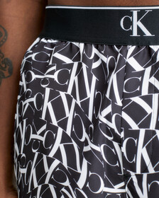 CK Monogram Board Shorts, Ck One Warped Monogram Black Aop, hi-res