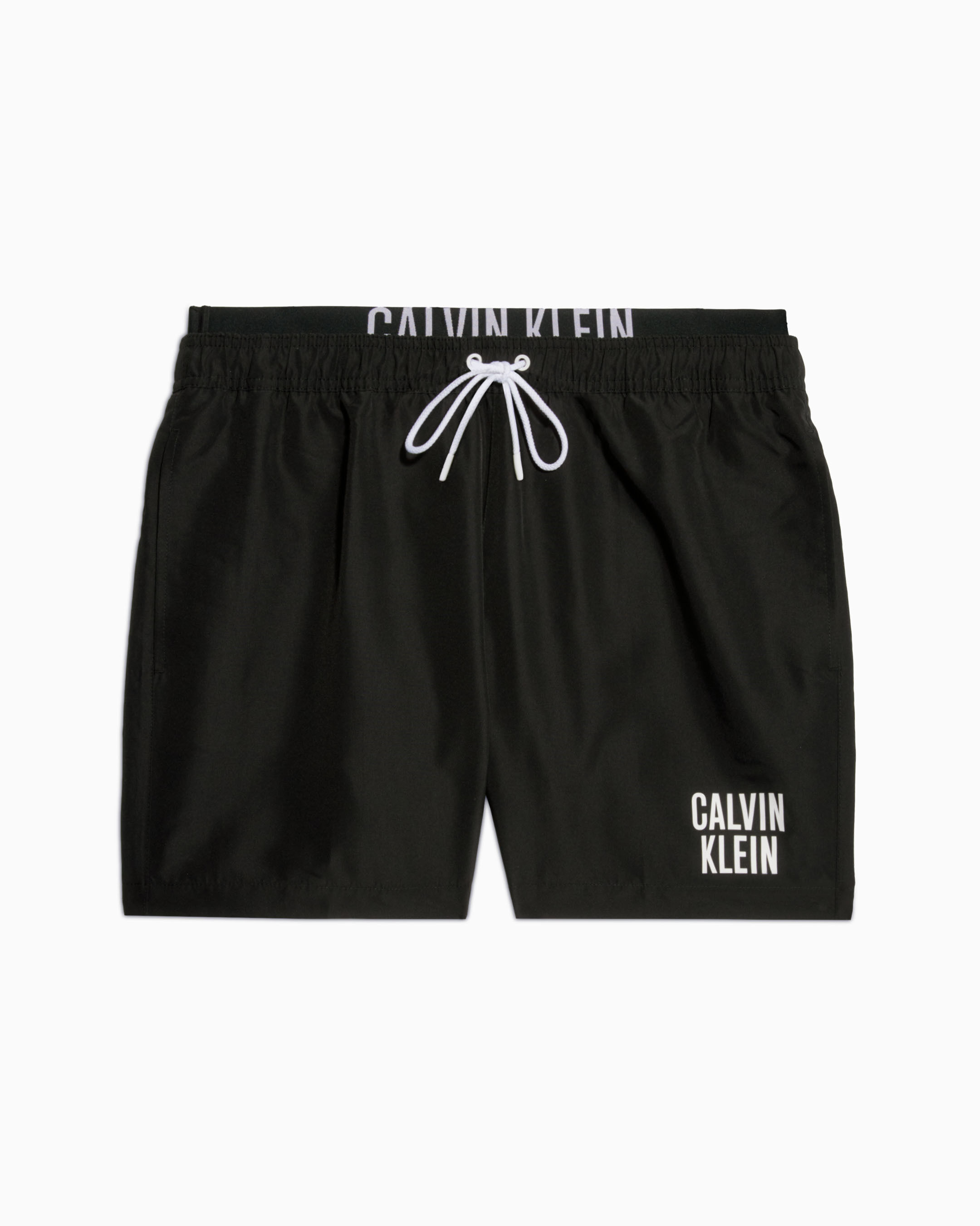 Double Waistband Medium Swim Trunks black Calvin Klein Malaysia