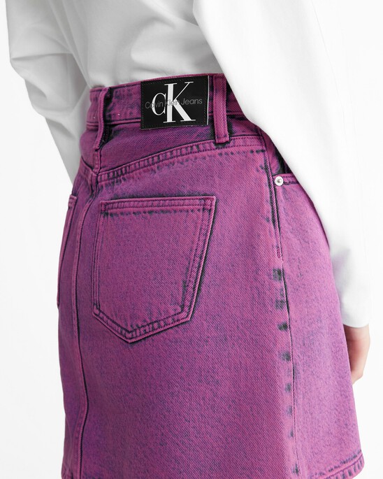 Hyper Real High Rise A Line Mini Skirt