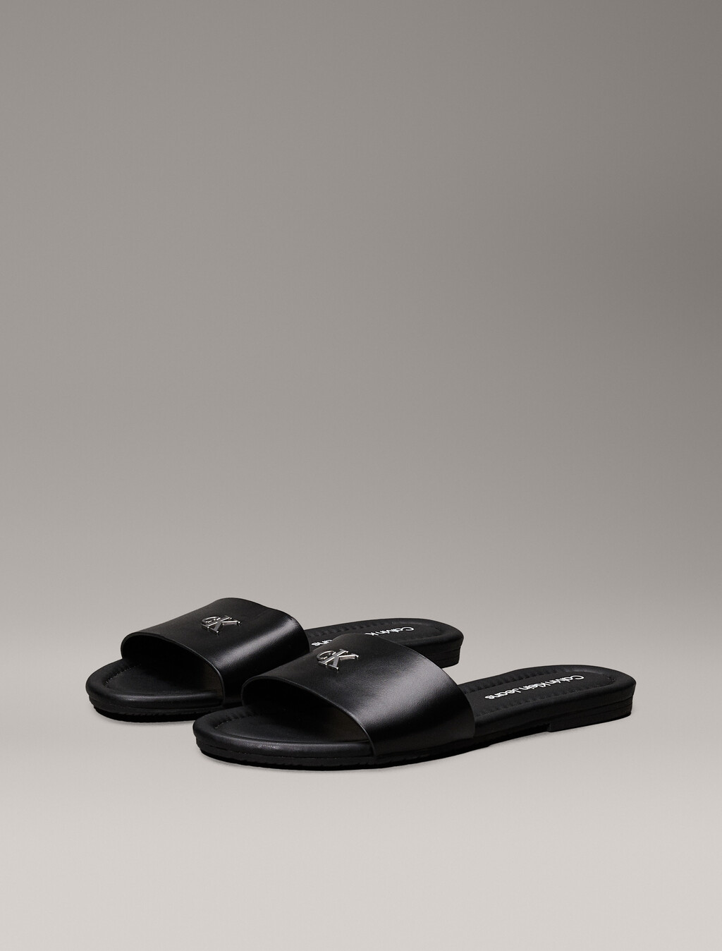 FLAT SANDAL SLIDE MG, Triple Black, hi-res