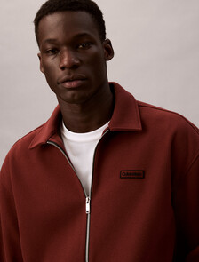 Faux Wool Double Zip Jacket, Brown Velvet, hi-res