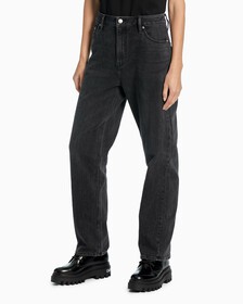 90S STRAIGHT BLACK JEANS, Spj Washed Black, hi-res