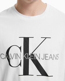 Monogram Logo Long Sleeve Tee, Bright White, hi-res