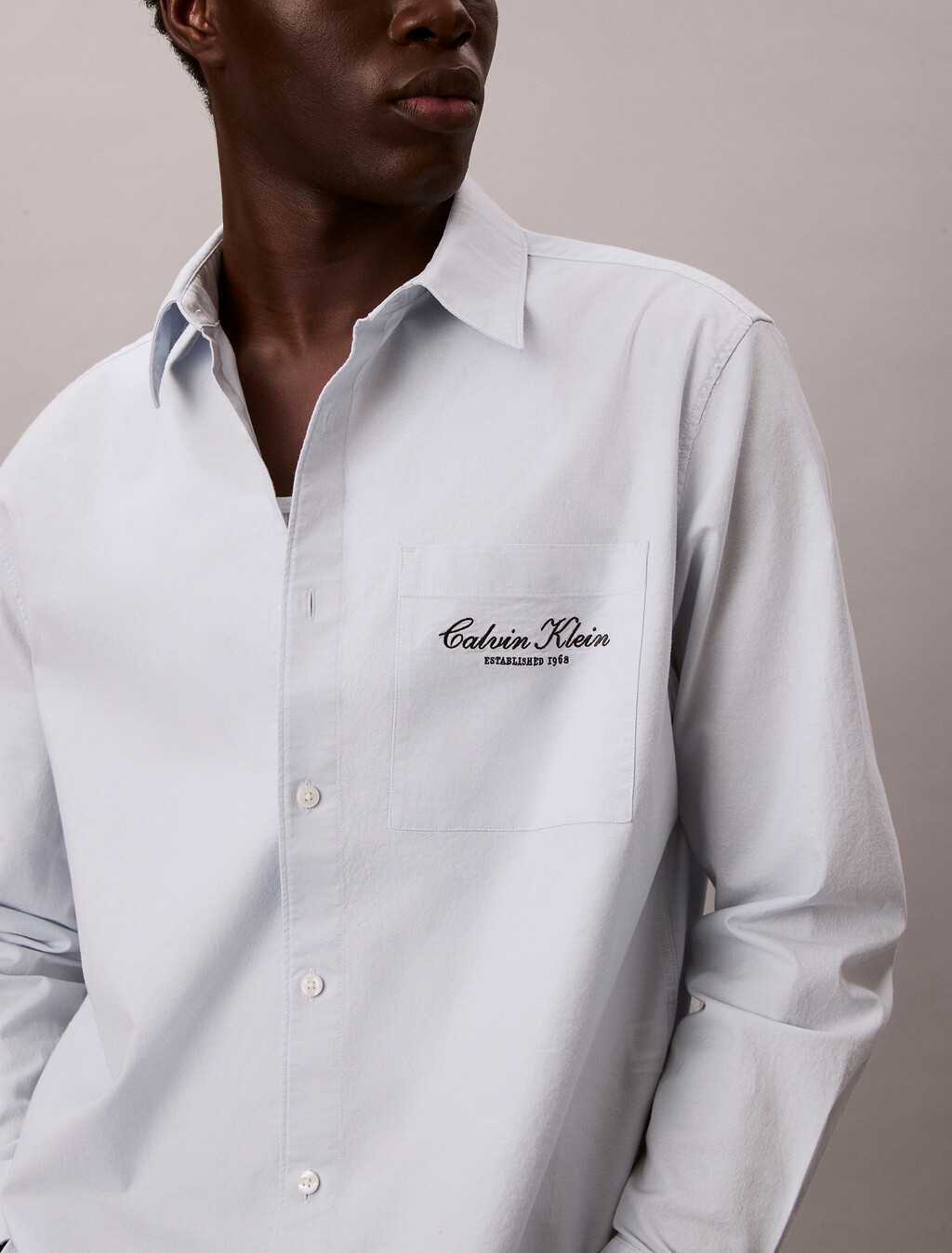 Relaxed Oxford Cotton Shirt, Plein Air, hi-res