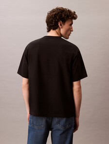 Script Logo Graphic Relaxed T-Shirt, Black, hi-res