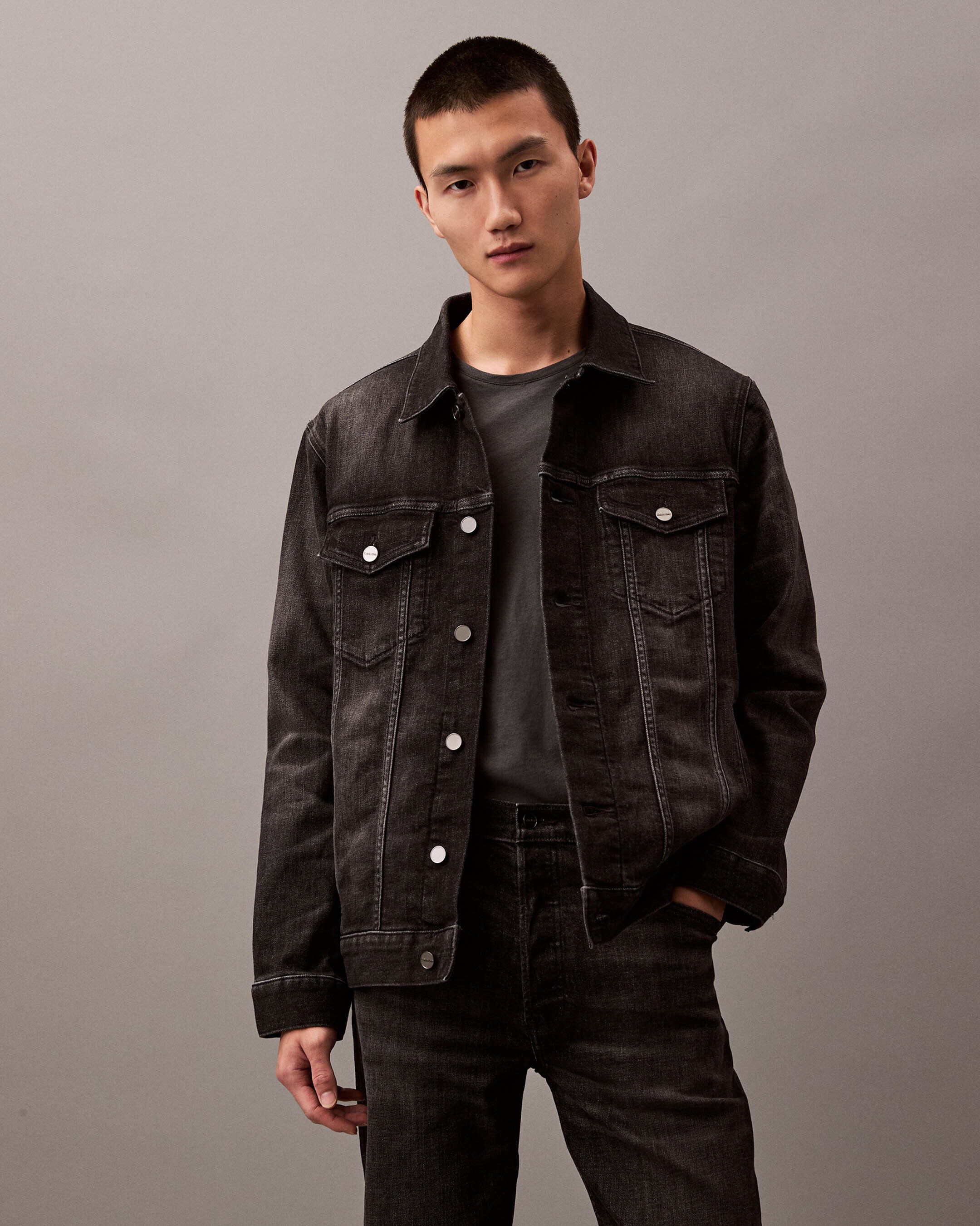 Cashmere Denim Trucker Jacket black Calvin Klein Malaysia