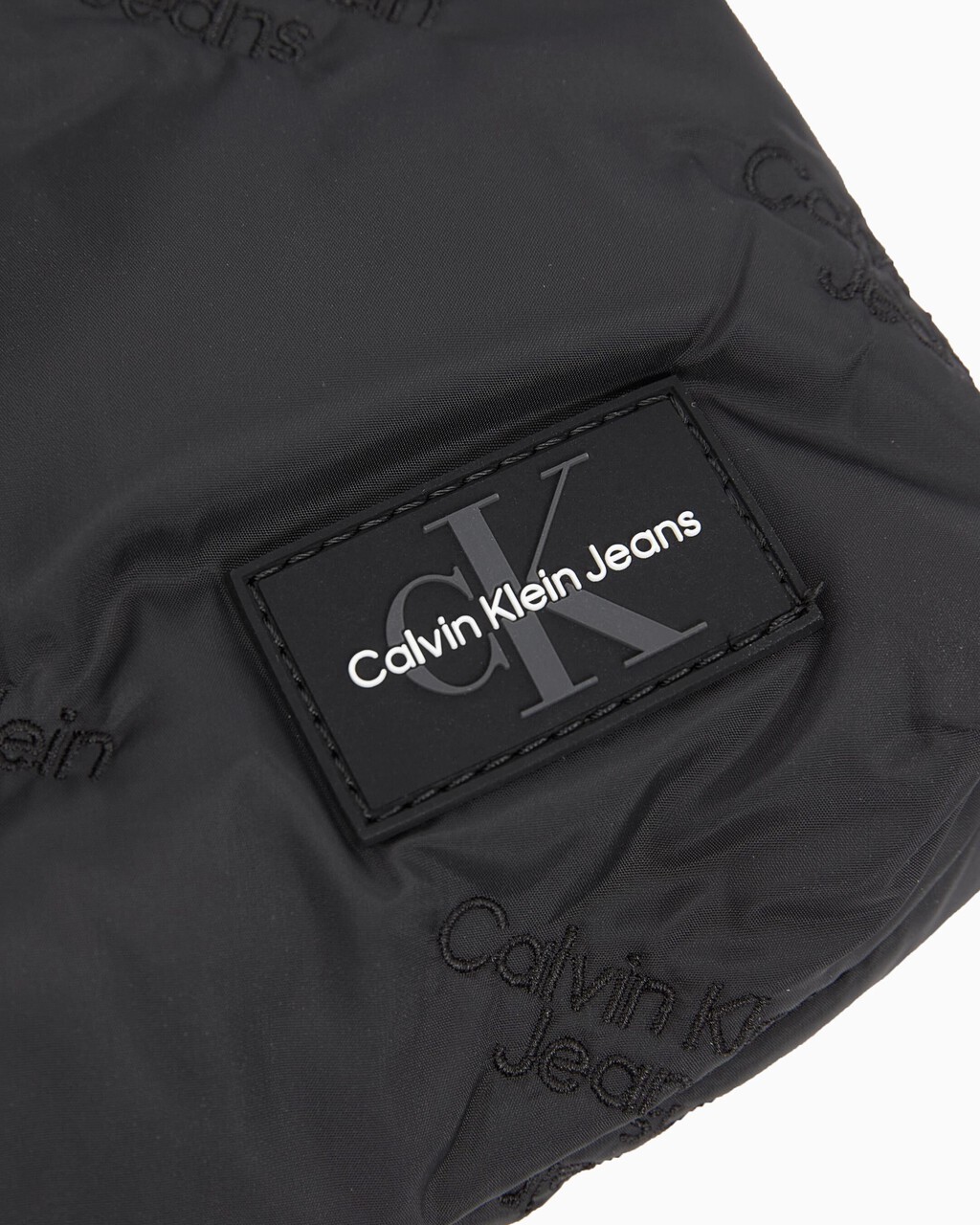 Puffy All Over Embroidery Phone Crossbody, BLACK, hi-res