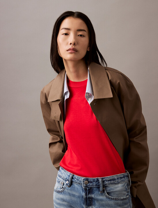Silk Touch Mockneck Tee