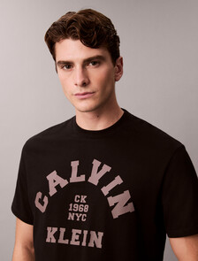 Varsity Logo Graphic Relaxed T-Shirt, Black, hi-res