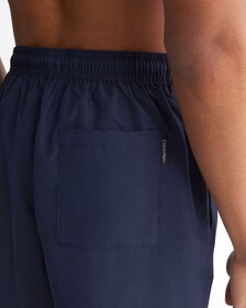 CK Monogram Medium Drawstring Swim Shorts, Navy Iris, hi-res