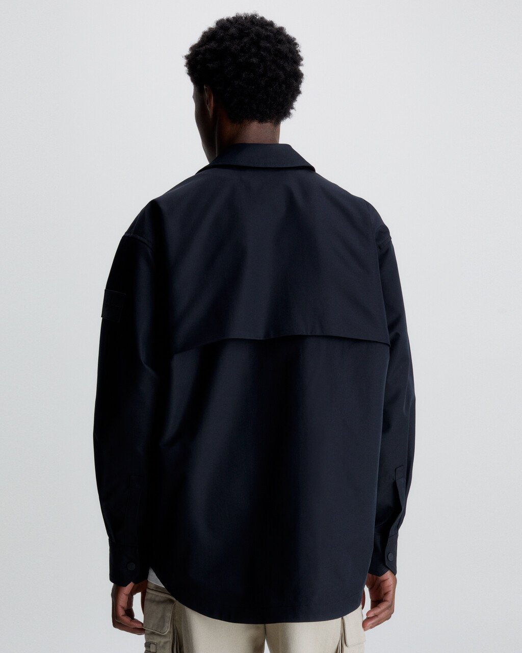 Soft Twill Shirt Jacket, Ck Black, hi-res