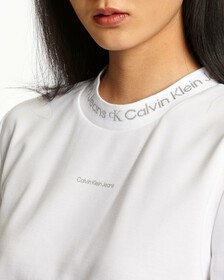 ICON ESSENTIALS INTARSIA LOGO TEE, Bright White, hi-res