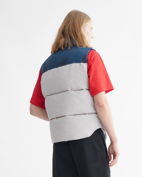 YEAR OF THE RABBIT COLOR BLOCK PUFFER VEST